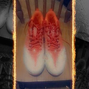 Under Armour Red and White Athletic Shoes